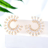 30mm CZ Stud Earrings for Women