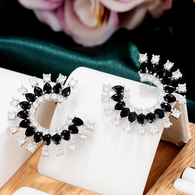 30mm CZ Stud Earrings for Women