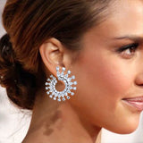 30mm CZ Stud Earrings for Women