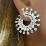 30mm CZ Stud Earrings for Women