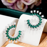 30mm CZ Stud Earrings for Women