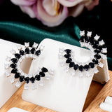 30mm CZ Stud Earrings for Women