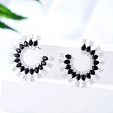 30mm CZ Stud Earrings for Women