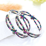 GODKI 38MM Bowknot CZ Hoop Earrings Wedding Dubai Earrings