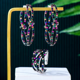 GODKI 38MM Bowknot CZ Hoop Earrings Wedding Dubai Earrings
