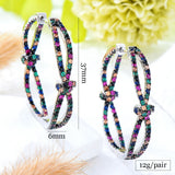 GODKI 38MM Bowknot CZ Hoop Earrings Wedding Dubai Earrings