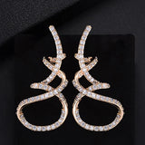 38mm Zirconia Naija Wedding Earring Jewelry