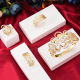 Geometry Flower Stud Earrings Full Mirco CZ Cubic Zircon Jewelry