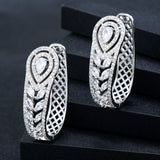 GODKI 44MM 3 Tone CZ Statement Hoop Earrings for Women Wedding Bridal