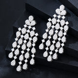 68mm 3D Geometric African Earrings For Women Wedding Party Dubai Bridal Jewelry