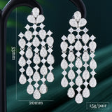68mm 3D Geometric African Earrings For Women Wedding Party Dubai Bridal Jewelry