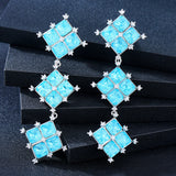 GODKI 80mm Long Star Earrings CZ Pave Bridal Jewelry