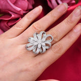 Baguette Zircon CZ Rings for Women Bridal Wedding Jewelry