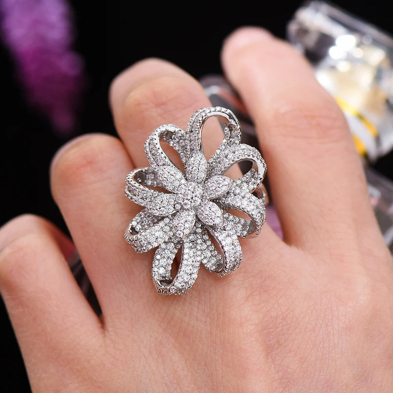 Baguette Zircon CZ Rings for Women Bridal Wedding Jewelry