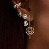 BOHO Round Stud Earrings For Women Wedding CZ Indian Bridal Earrings