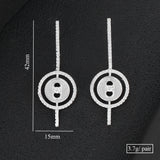 BOHO Round Stud Earrings For Women Wedding CZ Indian Bridal Earrings