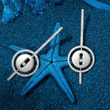 BOHO Round Stud Earrings For Women Wedding CZ Indian Bridal Earrings