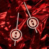 BOHO Round Stud Earrings For Women Wedding CZ Indian Bridal Earrings