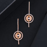 BOHO Round Stud Earrings For Women Wedding CZ Indian Bridal Earrings