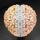 Baguette Cut CZ Engagement Ring Wedding Band