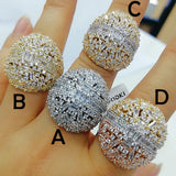 Baguette Cut CZ Engagement Ring Wedding Band