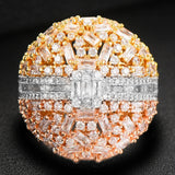 Baguette Cut CZ Engagement Ring Wedding Band