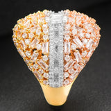 Baguette Cut CZ Engagement Ring Wedding Band