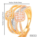 Baguette Cut Rainbow CZ Engagement Ring