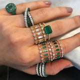 Eternity Tennis Stackable Rings For Women Wedding Engagement