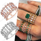Eternity Tennis Stackable Rings For Women Wedding Engagement