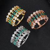 Eternity Tennis Stackable Rings Women Wedding Bridal