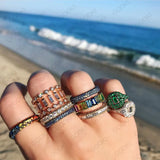 Eternity Tennis Stackable Rings For Women Wedding Engagement