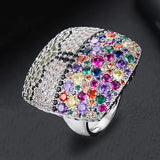 Clouds Life Tree CZ Stacks Rings Beach Jewelry