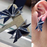 Feather Geometry Castle Earrings Wedding Engagement Party Dubai Earrings