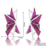 Feather Geometry Castle Earrings Wedding Engagement Party Dubai Earrings