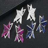 Feather Geometry Castle Earrings Wedding Engagement Party Dubai Earrings