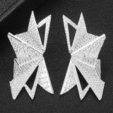 Feather Geometry Castle Earrings Wedding Engagement Party Dubai Earrings