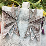 Feather Geometry Castle Earrings Wedding Engagement Party Dubai Earrings
