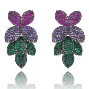 Spring Leaf Flower Collection Earring For Women Wedding Bridal