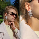 Spring Leaf Flower Collection Earring For Women Wedding Bridal
