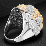 Cubic Zircon Engagement Bold Statement Rings for Women