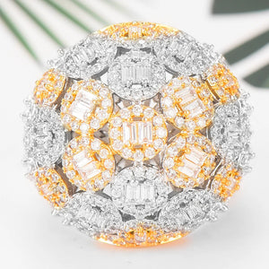 Cubic Zircon Engagement Bold Statement Rings for Women