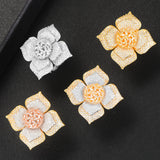 Flowers Statement Rings For Women Wedding Engagement