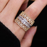 3-Layer Zirconia Statement Rings for Women