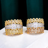 3-Layer Zirconia Statement Rings for Women