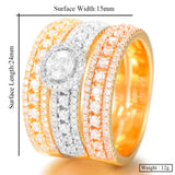 3-in-1 Stackable Wedding Rings for Women Bridal CZ Accessories