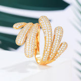 Angel Wing CZ Rings Women Wedding Engagement Bridal Finger Jewelry