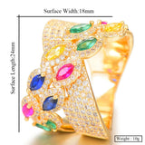 Bagutte Cut Bold Rings with Zirconia Stones Women