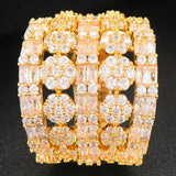 Bagutte Cut Bold Rings Zirconia Stones Women Engagement