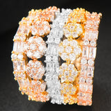Bagutte Cut Bold Rings Zirconia Stones Women Engagement